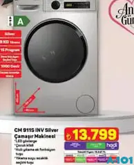 SEG CM 911S INV SİLVER ÇAMAŞIR MAKİNESİ